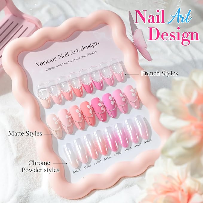Double Rhythm 28Pcs 0.5Oz Gel Nail Polish Set Same Color Same Bottle Soak Off Gel Polish Kit Nail Art Manicure Salon DIY at Home for Women (Neutral Skin Pink Nude Collection-T24-12)-Velvo Beauty