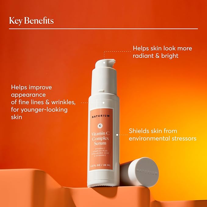 Naturium Vitamin C Complex Face Serum, Anti-Aging Facial Treatment with Hyaluronic Acid & Vitamin E, 1 oz-Velvo Beauty