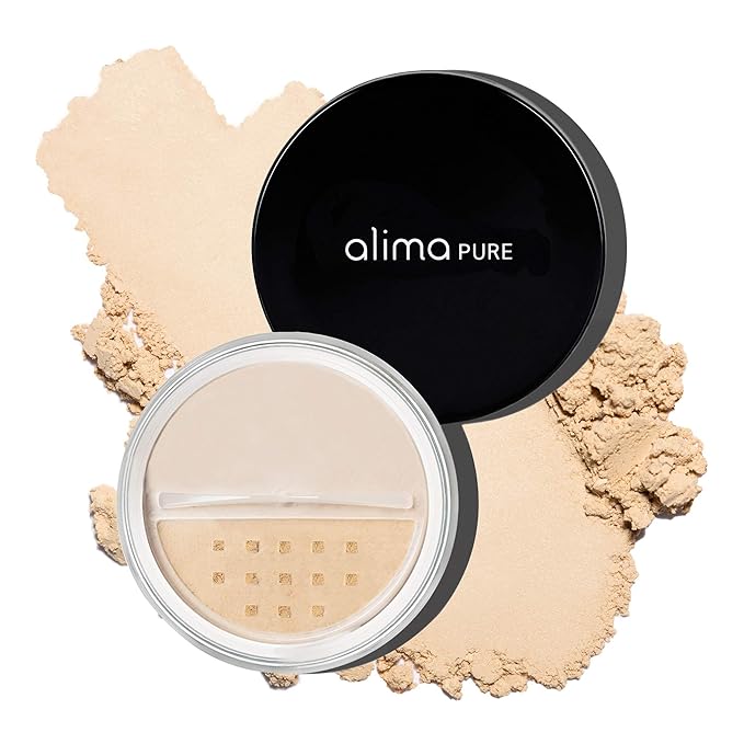 Alima Pure Matte Foundation Loose Mineral Powder Foundation Makeup, Loose Powder Makeup Oil Free Talc Free Powder, Natural Makeup Mineral Foundation Full Coverage Natural Foundation Powder .15 oz/4.5g-Velvo Beauty
