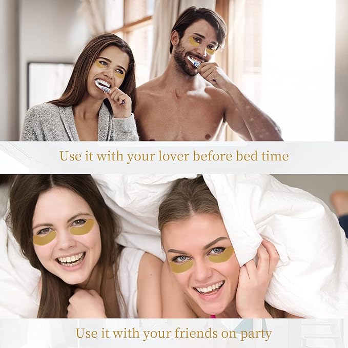 Under Eye Patches - 30 Pairs Under Eye Masks for Dark Circles and Puffiness, 24k Gold Dark Circles Under Eye Treatment for Women, Undereye Gel Patches Under Eye Bags - Reduce Wrinkles Anti-Aging-Velvo Beauty