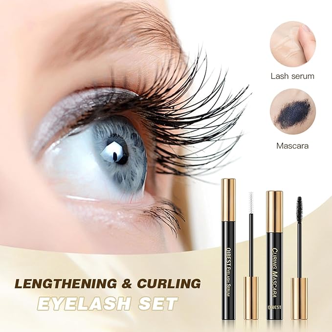 Makeup Sets.Lash serum.Mascara.Waterproof Smudgeproof Long Lasting.Gift Kit for Women Girls(2 Pcs Set)-Velvo Beauty