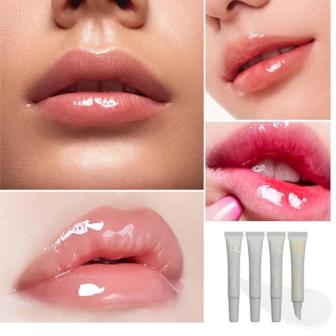 Lip Glowy Balm,Hydrating Moisturizing Lip Balm for Dry Cracked Lips,Sheer Tint Color,Shiny Glossy,Longlasting Lip Moisturizer Oil Nourishing Lip Care Lip Repair Gel Peptide Lip Treatment ChapStick-01#-Velvo Beauty