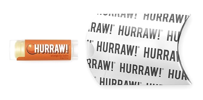 Hurraw! Orange Lip Balm: Organic, Certified Vegan, Cruelty and Gluten Free. Non-GMO, 100% Natural Ingredients. Bee, Shea, Soy and Palm Free. Made in USA-Velvo Beauty