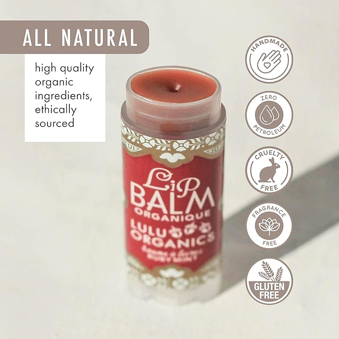 Natural Lip Balm, Nourishing and Moisturizing Premium Lip Care, Handmade Hydrating Lip Balm, Lip Treatment for Dry and Cracked Lips, Repairing and Fragrance Free - Ruby Mint - 0.15oz-Velvo Beauty