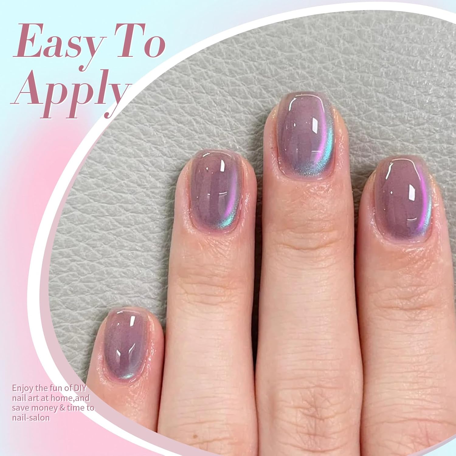 Born Pretty Cat Magnetic Eye Gel Nail Polish Rainbow Aurora Cat Magnetic Gel Polish Firefly Blue Purple Cat Magnetic Eye Gel Manicure Nail Art DIY 15ml-Velvo Beauty