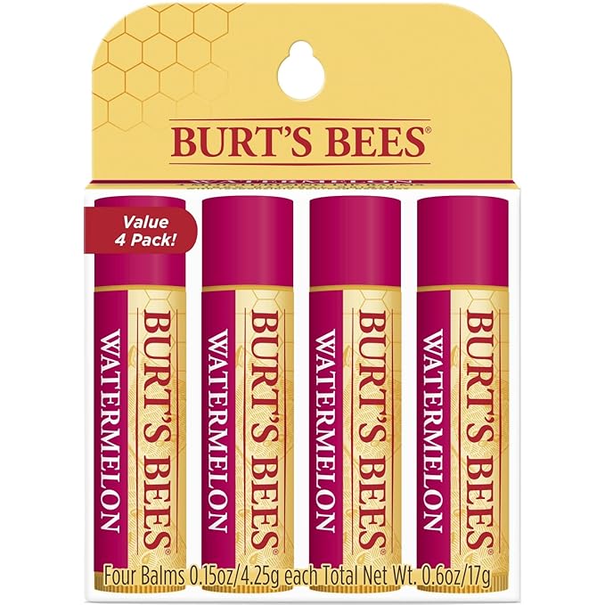 Burt's Bees 100% Natural Origin Moisturizing Lip Balm, Watermelon, 4 Tubes-Velvo Beauty