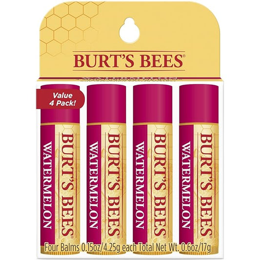 Burt's Bees 100% Natural Origin Moisturizing Lip Balm, Watermelon, 4 Tubes-Velvo Beauty