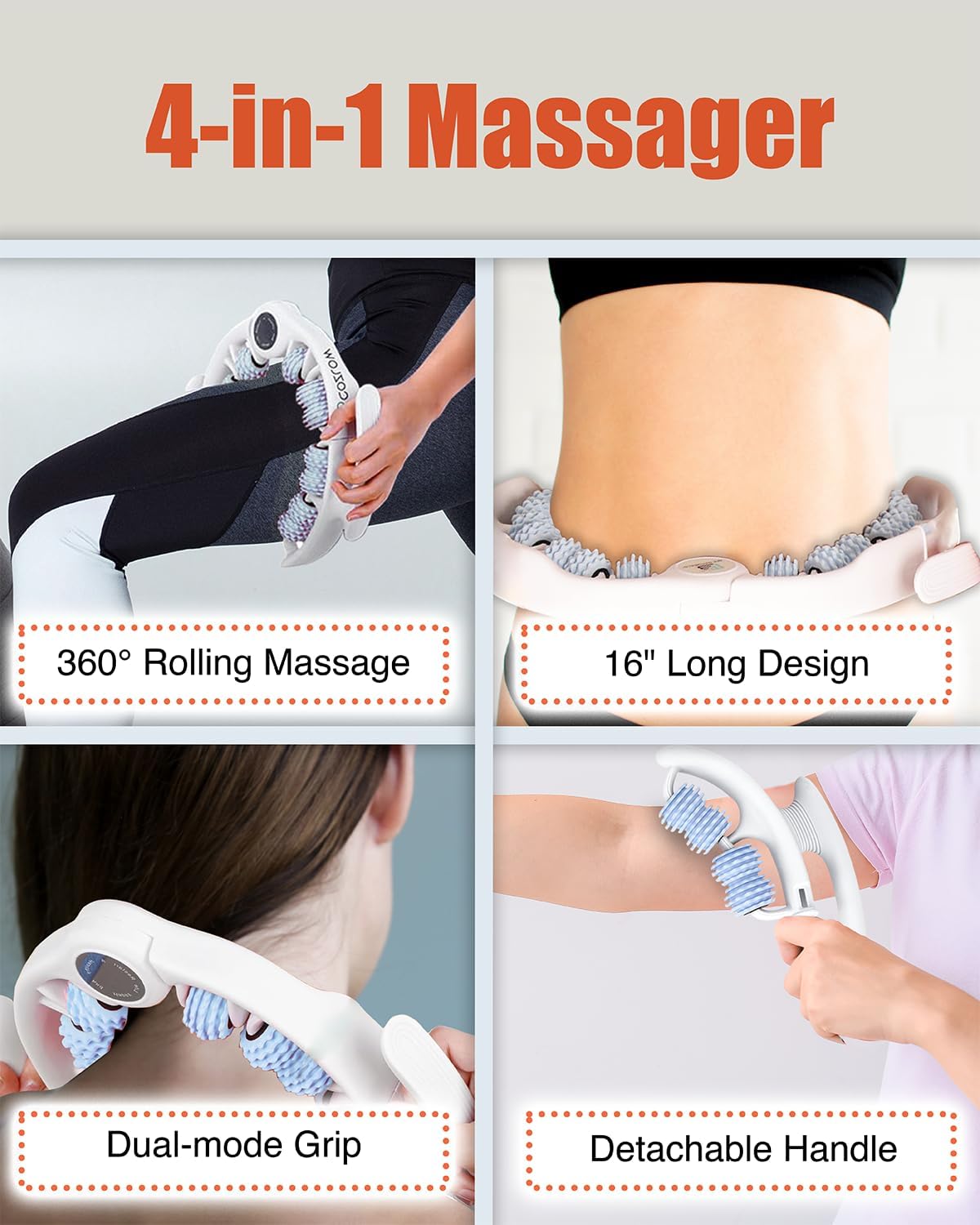 Anti Cellulite Roller & Lymphatic Drainage Massager | Fascia Blaster for Contoured & Smoother Skin | Tool for Sore Arms, Legs, Stomach & Buttocks (Blue)-Velvo Beauty