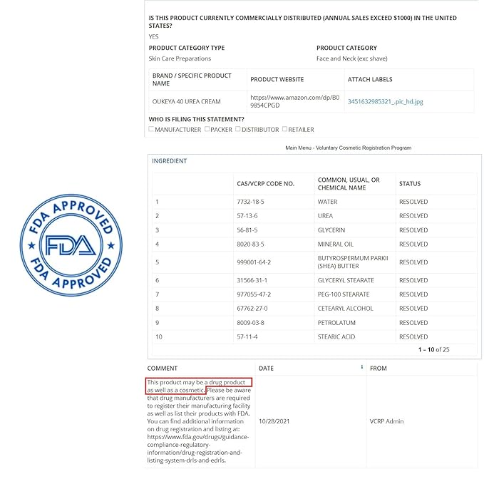 OUKEYA Urea Cream 42% plus Salicylic Acid 2% Net 5.29 Oz for Dry Cracked Feet,Heels,Knees,Elbows,Hands Repair Treatment Moisturizes and Removes Corns,Calluses,Dead Skin,and Softens Toenails-Velvo Beauty
