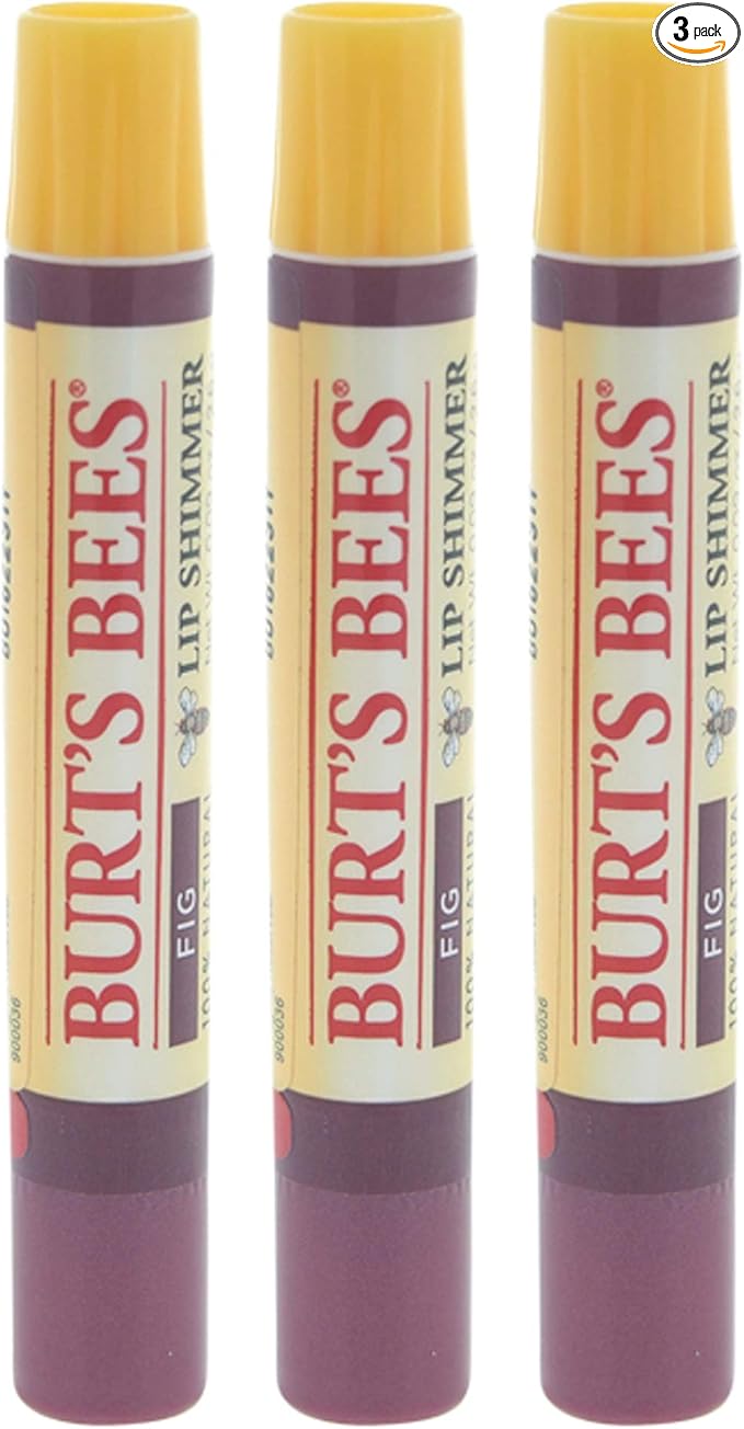 Burt's Bees Lip Shimmer, Fig 0.09 oz (Pack Of 3)-Velvo Beauty