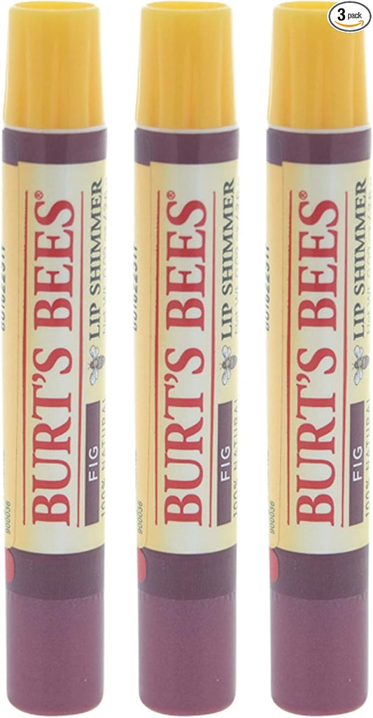 Burt's Bees Lip Shimmer, Fig 0.09 oz (Pack Of 3)-Velvo Beauty
