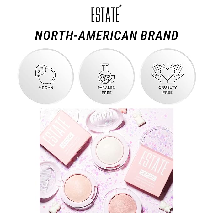 Estate Cosmetics Dew Me Baked Highlighter – Cheek, Eyes & Face Pressed Powder – 3 g (0.1 oz) (BYEEE)-Velvo Beauty