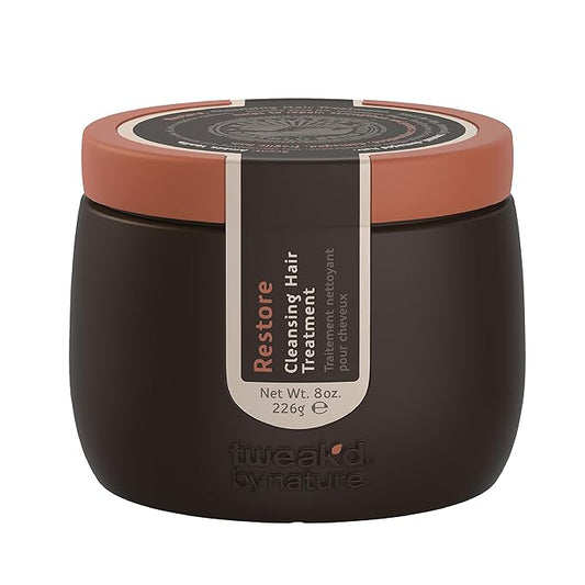 Tweak’d by Nature - Restore Cleansing Hair Treatment, Hair Mask for Damaged Hair, 5-in-1, Strengthens and Nourishes Dry Hair for Silky and Soft Feel, Cruelty Free (8 ounces)-Velvo Beauty