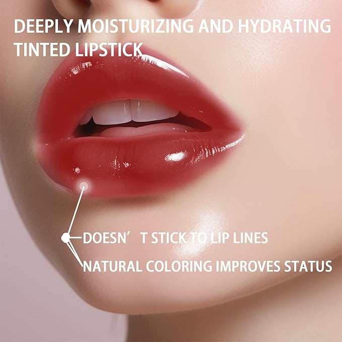 Hydrating Tined Lip Blams - Moisturizing High Pigmented Lip Blam Stick Care Plumping Glossy Finish for Dry Lips for Women-Velvo Beauty