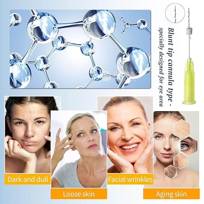 Elves Pdo Threads for Eyes Lift Mono Screw Type 30g38mm Pdo Lifting Thread for Fox Eye 40pcs Pdo Threads for Face Lift with Blunt Tips Smooting Eye Wrinkles Improves Skin's Firmness and Elasticity-Velvo Beauty