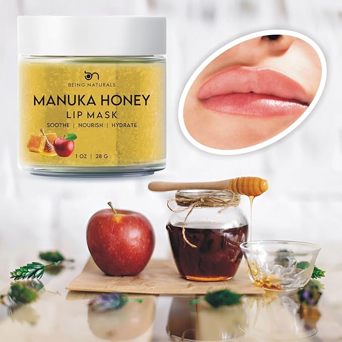Lip Mask & Lip Balm - leave-on Overnight repair and nourish lip mask or lightweight non-sticky daytime lip care with Vitamin C, Antioxidants, Manuka honey, Stem cells, 1 oz.-Velvo Beauty