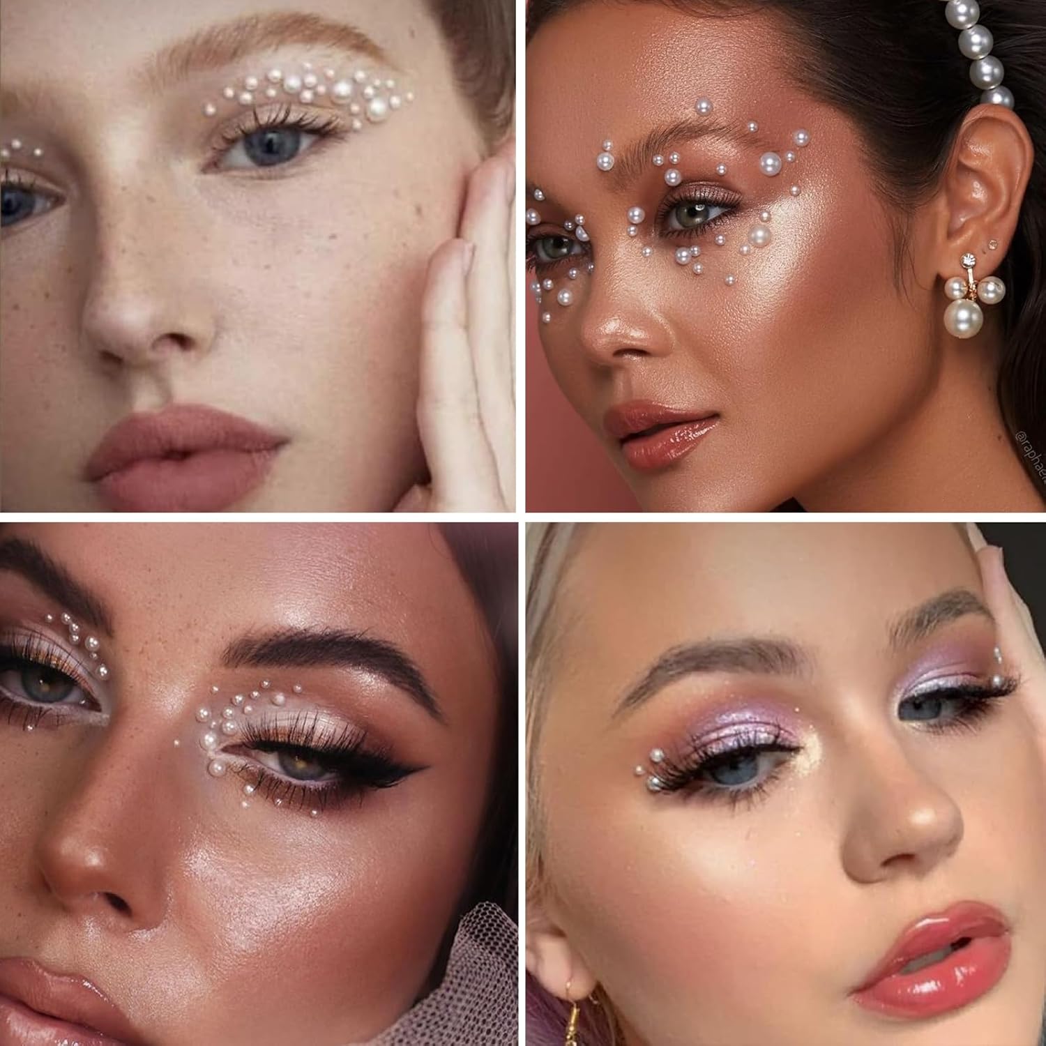 Bow Nail Art Charms with Rhinestones Glue Gel White Flatback Pearls Luxurious Nail Charms Supplies Accessories White Pearls Silver Steel Ball Nails Gems Jewelry for Women Nails Design-Velvo Beauty