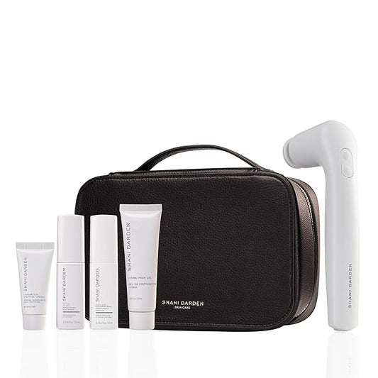 SHANI DARDEN SKINCARE Sculpt & Firm Travel Kit, Facial Sculpting Wand, Attachments, Retinol Reform & Lactic Serums, Peptide Cream & Pep Gel, 7 Items-Velvo Beauty