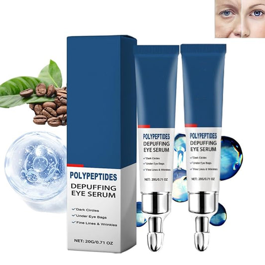 Peptide Depuffing Eye Serum, Himeye Peptide Eye Serum, Men's Caffeine Eye Serum, Men's Collagen Anti-Aging Eye Cream for Wrinkles, 0.5 Ounce (Pack of 2)-Velvo Beauty