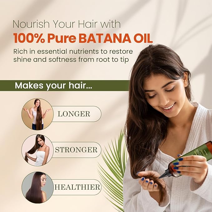 Natural Riches Unrefined Organic Batana Oil, 8 fl oz, 100% Pure & Natural, Cold pressed Honduras Miracle Oil for Hair Growth.-Velvo Beauty
