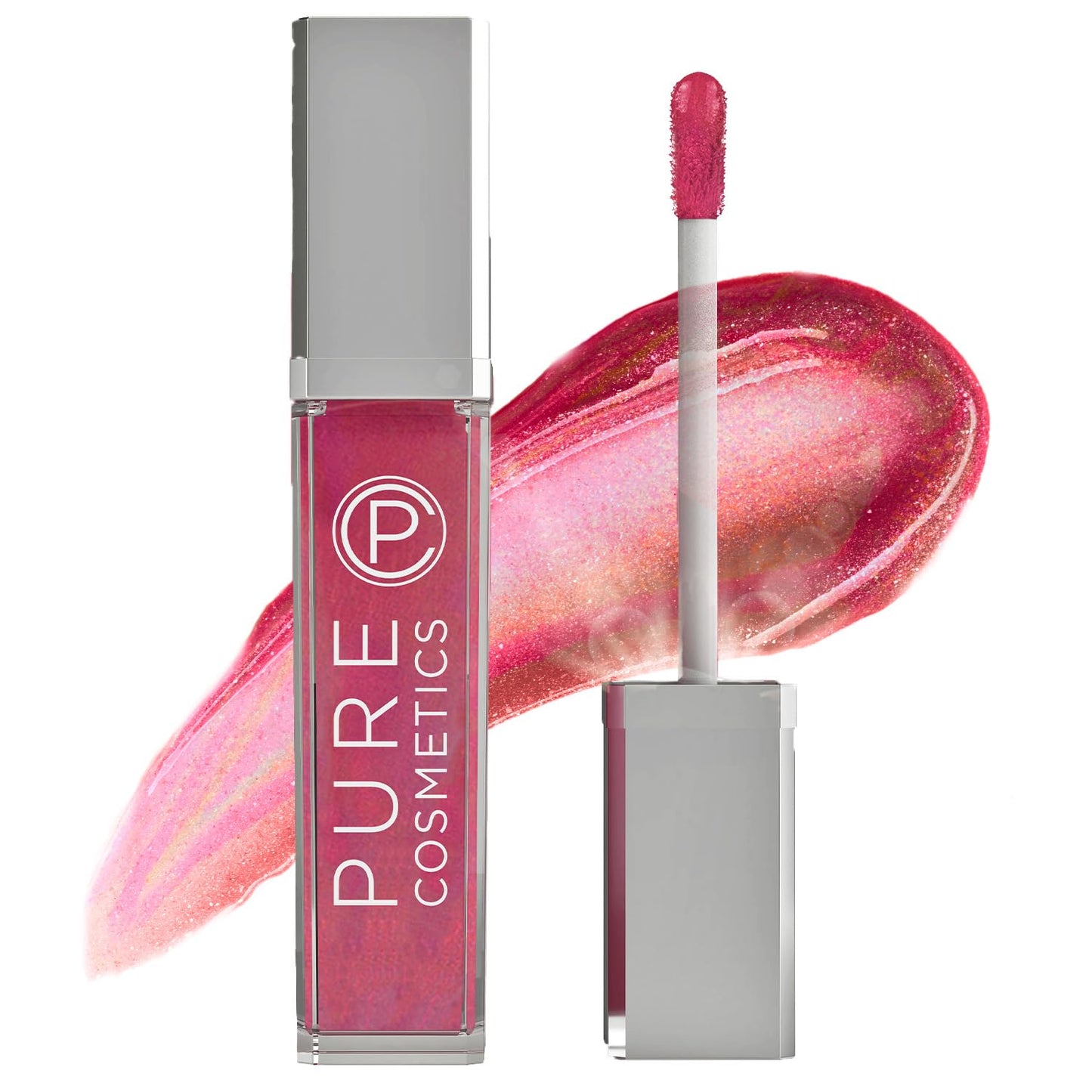 Pure Cosmetics Pure Illumination Lip Gloss - LED-lit Applicator w/Side Mirror - Non-Sticky, Moisturizing & Hydrating Lip Glosses - Soothes & Protects Dry Chapped Lips (Razzmatazz)-Velvo Beauty