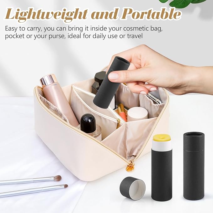 10 Pcs 25g Paperboard Lip Balm Tubes Refillable Krafts Paper Lipstick Tube Round Cardboard Empty Lip Gloss Container Holder Tubes for DIY Chapstick Salve Cosmetic Lotion Solid Perfume - Black-Velvo Beauty