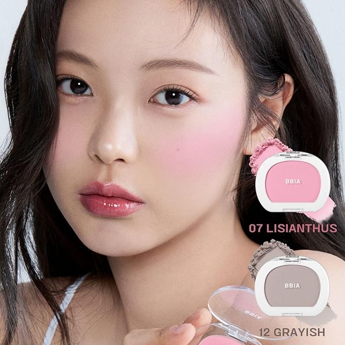 BBIA Last Blush NEW 15 Colors - Cheek Blush Shaping Shading Contour & Highlight Long-Lasting Matte Finish Natural Shades Buildable & Blendable Daily Korean Face Makeup (01 FORGET ME NOT, Pack of 1)