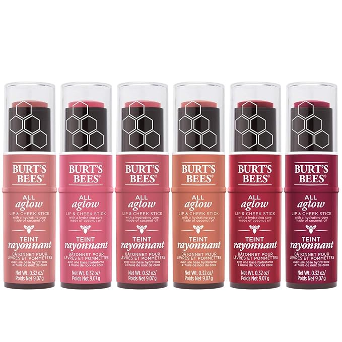BURTS BEES Peach Pond All Aglow Lip & Cheek Stick, 0.32 OZ-Velvo Beauty