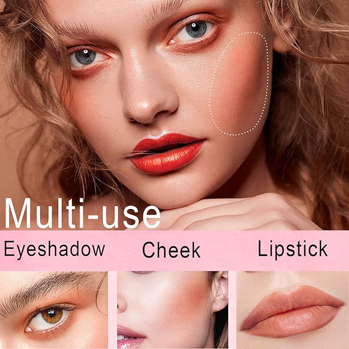 Blush Beauty Wand,Matte Face Blush Contour Wand with Cushion Applicator,Smooth Creamy Dewy Liquid Blush Wand,Blendable Blush Rouge Stick for Cheek,Cruelty-free,102 Serenade,Coral-Velvo Beauty