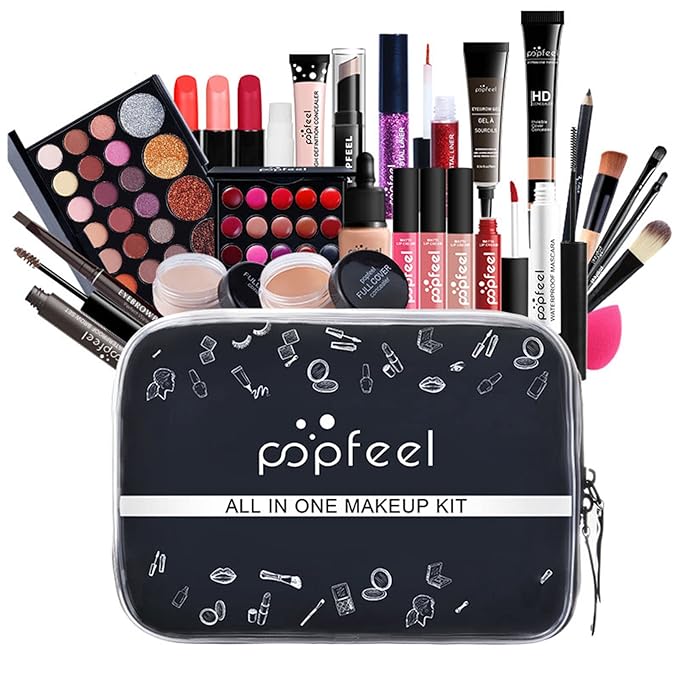 Makeup Kit for Women Full Kit, 26PCS Multi-Purpose Makeup Kit All-in-One Makeup Gift Set Makeup Essential Starter Kit, Compact and Lightweight Design for Girls, Women-Velvo Beauty