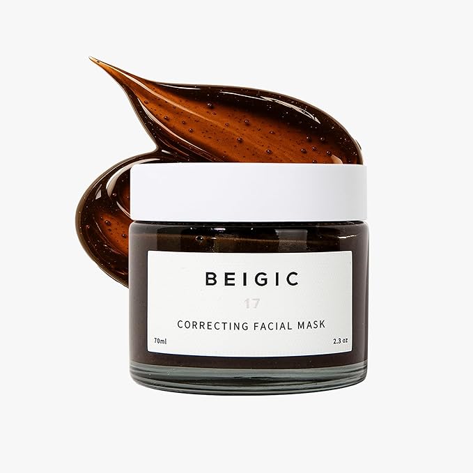 BEIGIC Correcting Facial Mask - Vegan Pore Tightening Face Mask with Coffee Bean Powders, Sucrose & Coconut Oil for smooth, even-toned & moisturized skin (2.36 Fl. Oz)-Velvo Beauty
