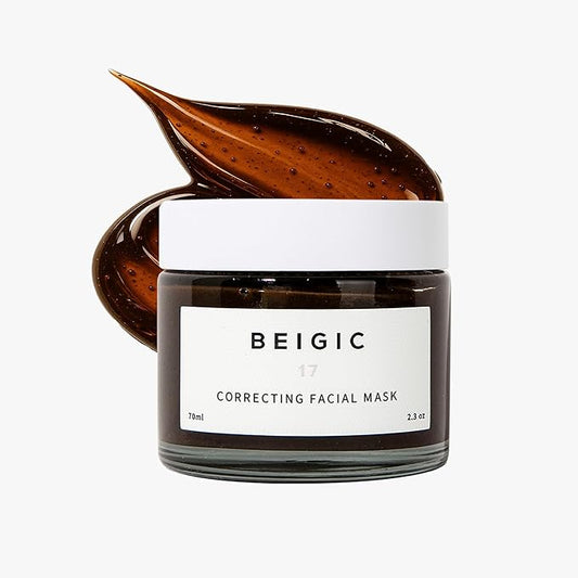 BEIGIC Correcting Facial Mask - Vegan Pore Tightening Face Mask with Coffee Bean Powders, Sucrose & Coconut Oil for smooth, even-toned & moisturized skin (2.36 Fl. Oz)-Velvo Beauty