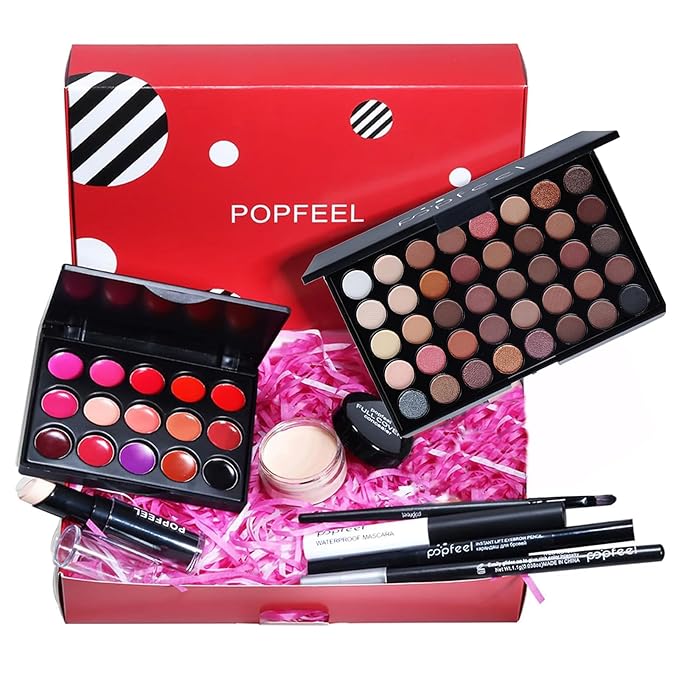 Makeup Kit for Women Full Kit, All in One Makeup Gift Set, Make up Kits for Beginners and Professionals - Eyeshadow Palette, Lipstick, Mascara, Concealer, Brush, Eyeliner, Eyebrow pencil-Velvo Beauty