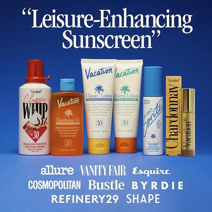 Vacation Chardonnay Lip Oil SPF 30, Sunscreen for Lips, Hydrating Lip Oil, Caramel Vanilla Flavored Lip Gloss, Clear Plumper, Non-Sticky Lip Balm with SPF 30, Vegan, 0.2 Fl. Oz.-Velvo Beauty