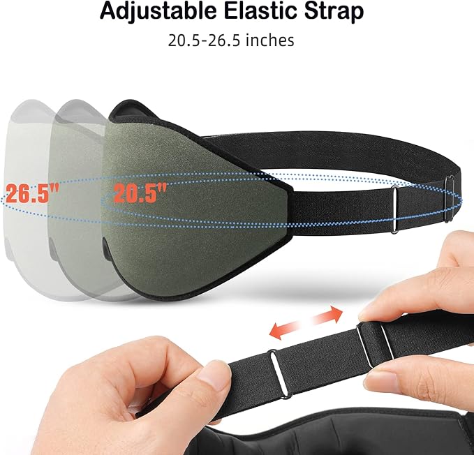 LitBear Sleep Mask for Men Side Sleeper, Sleeping Mask for Women Light Blocking, 3D Contoured Cup Eye Mask Sleeping, Soft Lightweight Sleep Eye Mask with Adjustable Elastic Strap for Traveling-Velvo Beauty