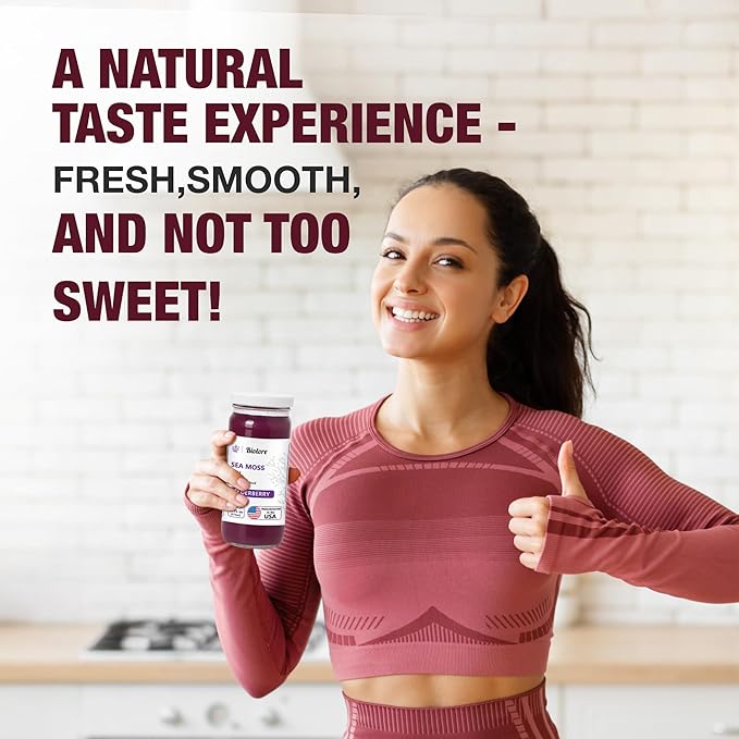 Biolore Sea Moss Gel - Elderberry 16oz, Wildcrafted Irish Seamoss with Essential Vitamins & Trace Minerals, Vegan Superfood Made in USA-Velvo Beauty