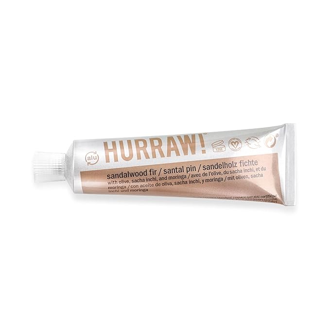 Hurraw! Balmtoo Squeezable Balm, Sandalwood Fir: Thick, ultra-moisturizing. Anywhere application. Body, face, lips, neck, fingers, toes. 1 tube = 7 sticks of lip balm. Natural, Organic. Made in USA-Velvo Beauty