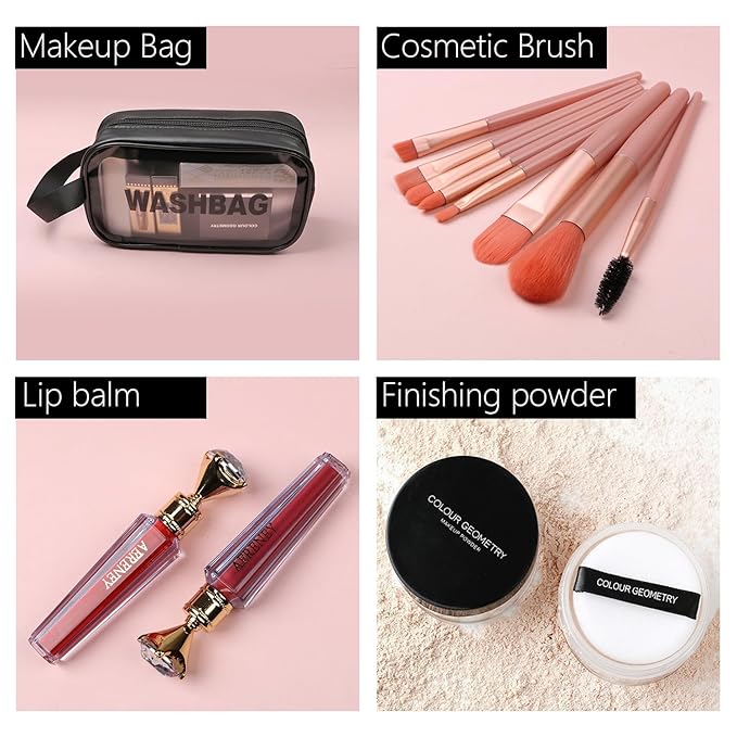 All in One Makeup Kit For Women Girls Teens 2x16 Colors Eyeshadow Palette Liquid Foundation Eyeliner Pencils Contouring Stick Lip Gloss Eyebrow Pencils Mascara Powder Puff Makeup Brushes Makeup sets-Velvo Beauty