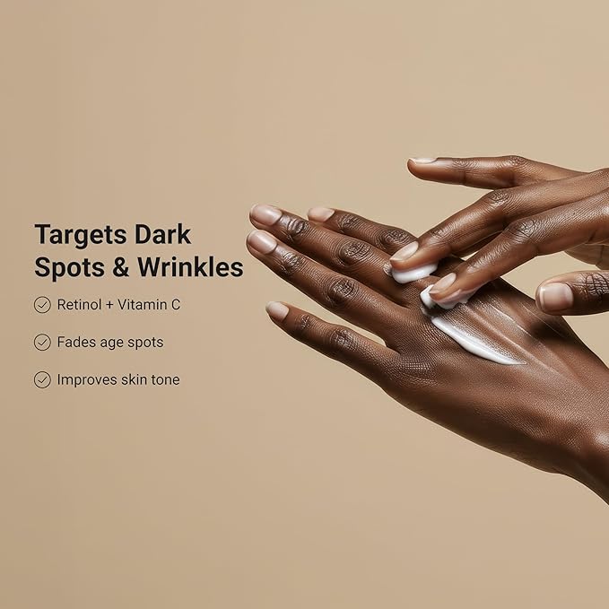 LifeCell Retinol + Vitamin C Overnight Hand Treatment – Anti-Aging Hand Cream for Dark Spots, Wrinkles & Dry Skin – Moisturizing Night Repair with Argan Oil – 1.7oz-Velvo Beauty