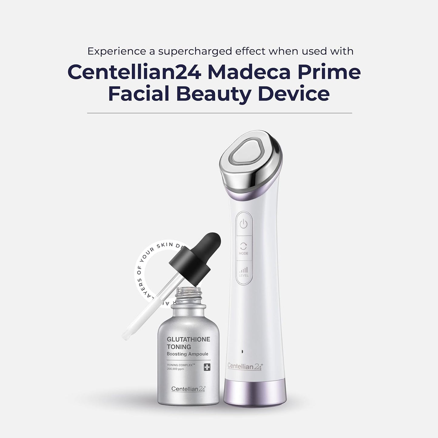 Centellian 24 Glutathione Toning Boosting Ampoule - Illuminated & Even Skin Tone. Glutathione Complex 200,000 ppm, Niacinamide & Vitamins (1.01 fl oz) by Dongkook Pharmaceutical-Velvo Beauty