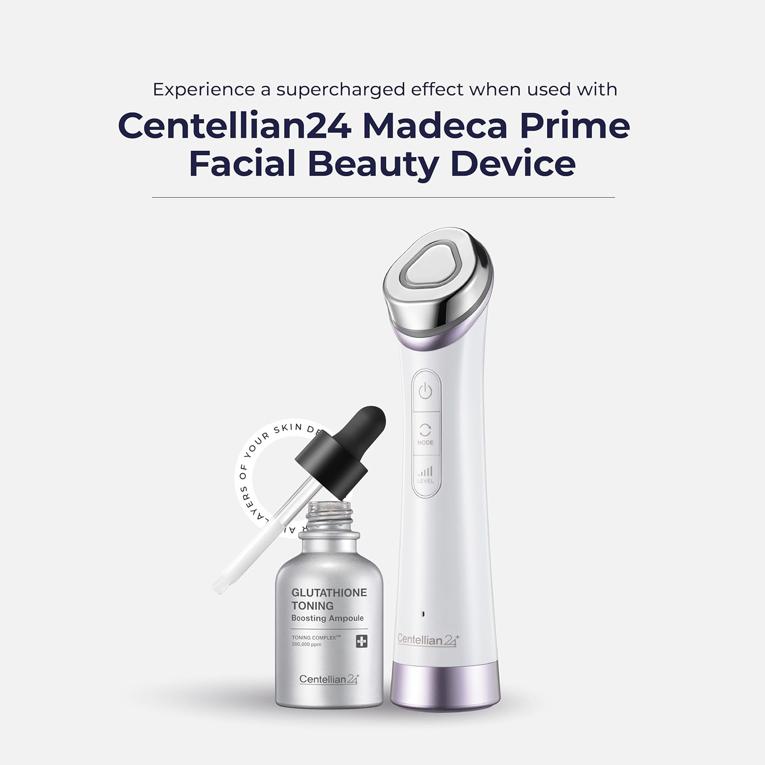 Centellian 24 Glutathione Toning Boosting Ampoule - Illuminated & Even Skin Tone. Glutathione Complex 200,000 ppm, Niacinamide & Vitamins (1.01 fl oz) by Dongkook Pharmaceutical-Velvo Beauty