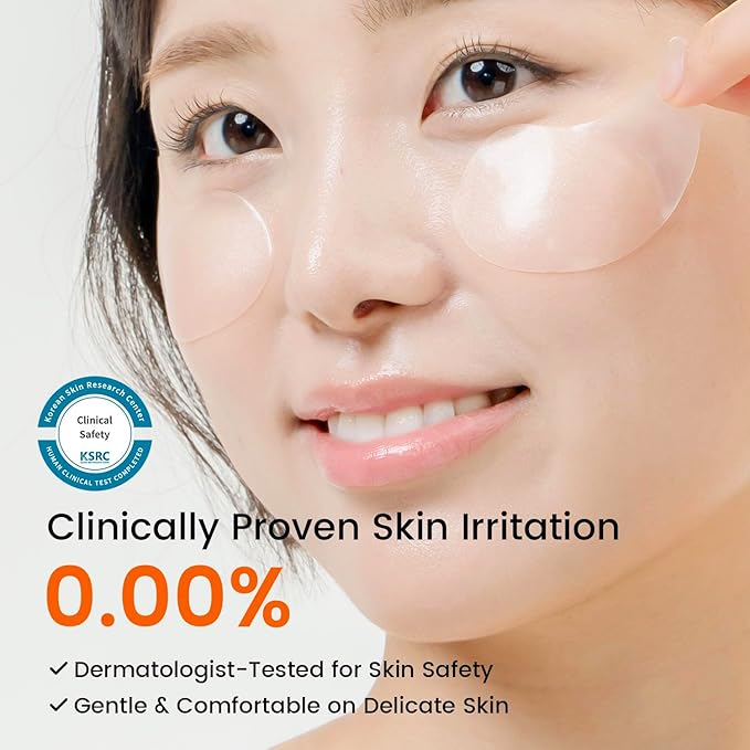 Caffeine Under Eye Patches: 30 Pairs Korean Hydrogel Eye Masks for Dark Circles Puffiness Relief with Niacinamide Hyaluronic Acid - Undereye Brightening Hydrating Anti-Wrinkle Treatment-Velvo Beauty