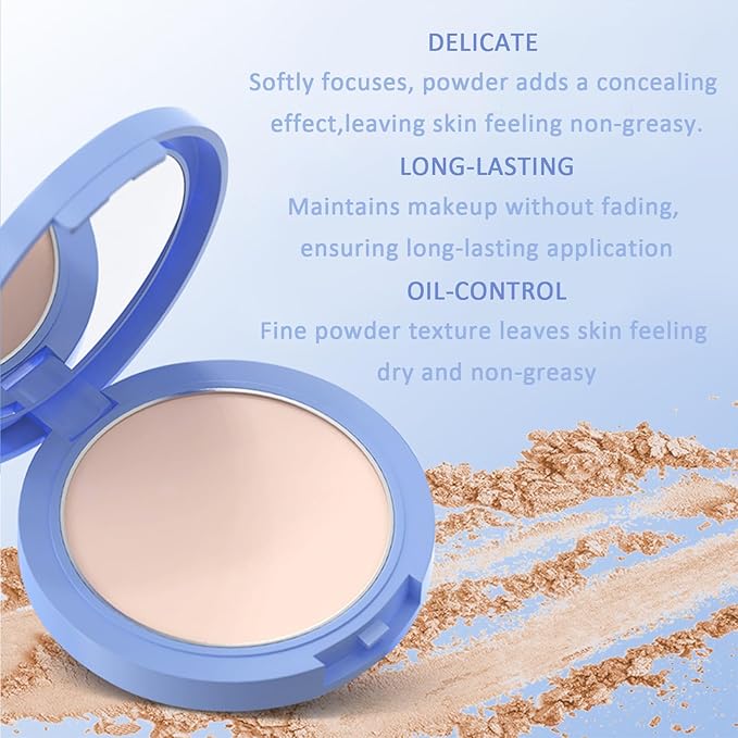 Maycheer Face Powder, Maycheer Lasting Waterproof Face Powder - Oil Absorbing Powder for Face, Lasting and Waterproof (02# NATURAL BEIGE, 0.35 Ounce)-Velvo Beauty