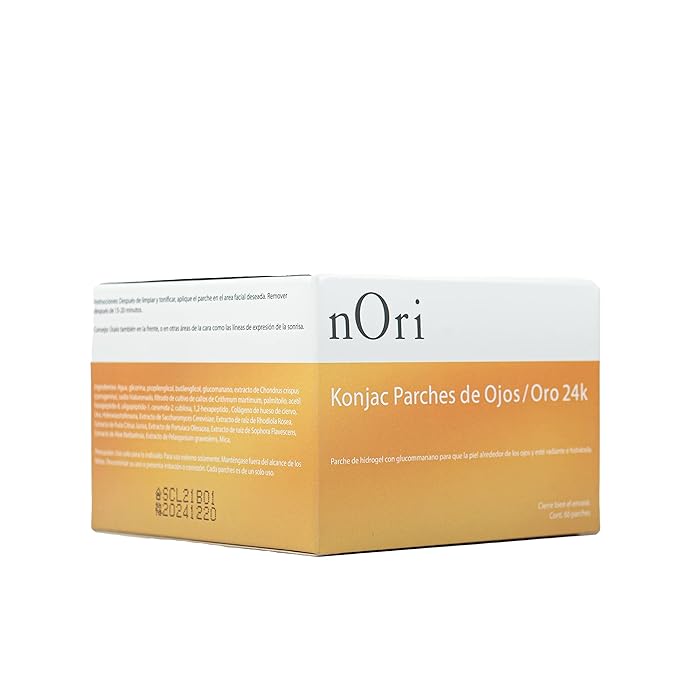 NORI Konjac Eye Patches - Anti-Wrinkle/Removes Bags/Hydrating/Anti-Dark Circle / 60 Pieces (24K Gold)-Velvo Beauty