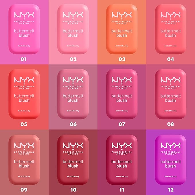 NYX PROFESSIONAL MAKEUP Buttermelt Powder Blush, Fade and Transfer-Resistant Blush, Up to 12HR Make Up Wear, Vegan Formula - Butta With Time-Velvo Beauty