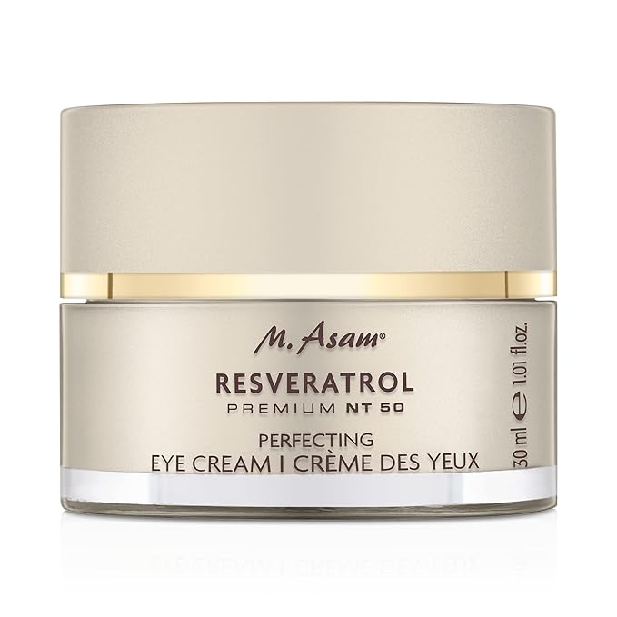 M. Asam Resveratrol Premium NT50 Perfecting Eye Cream – Anti-aging under eye cream with resveratrol & hyaluronic acid to smooth wrinkles & fine lines, vegan formula, 1.01 Fl Oz-Velvo Beauty