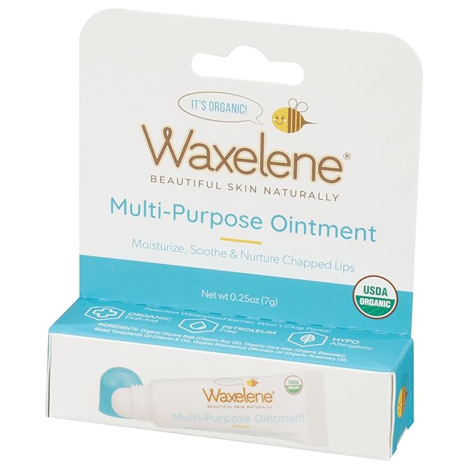 Waxelene Multi-Purpose Ointment, Organic, Lip Tube, Single-Velvo Beauty