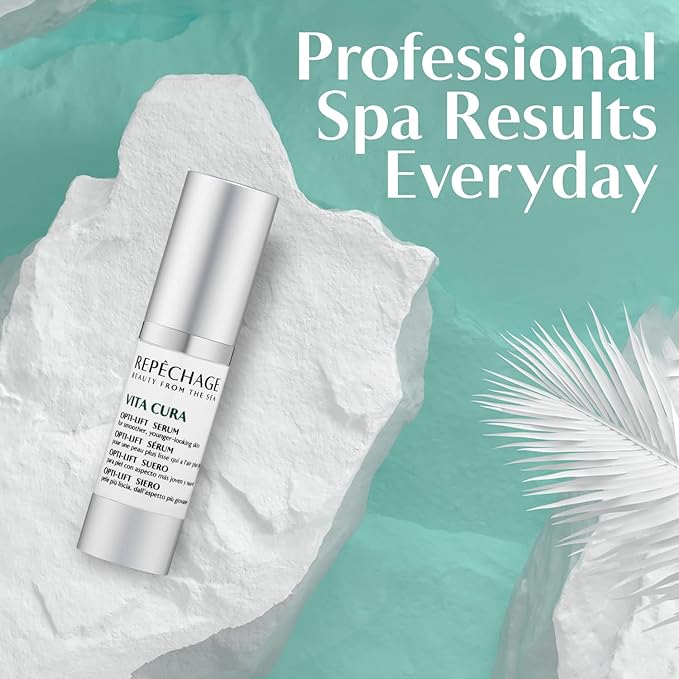 Repechage Vita Cura Opti-Lift Serum - Anti Aging Eye Contour Lifting Effect to Smooth Out Look of Wrinkles and Crow's Feet with Almond Protein, Seaweed Extracts, and Peptides, 15ml /0.5fl oz.-Velvo Beauty