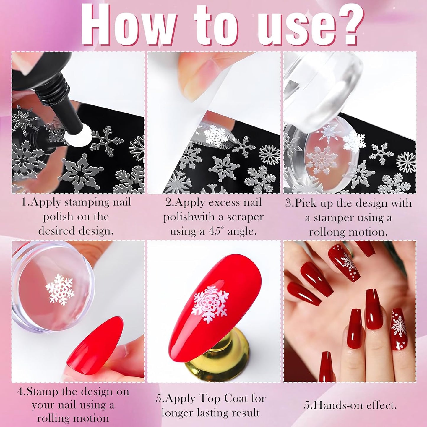 AddFavor Nail Stamper Kit 8pcs Stamping Plates Minimalist Geometric Butterfly Leaf Image Template for DIY Decorating Polish Gel Plate Print Stamper Manicure Stencils Tools-Velvo Beauty