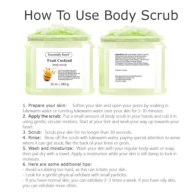 Fruit Cocktail Body & Foot Scrub 10 Oz - A refreshing, sweet, juicy aroma evokes the scent of freshly picked grapes - The best stocking stuffer.-Velvo Beauty